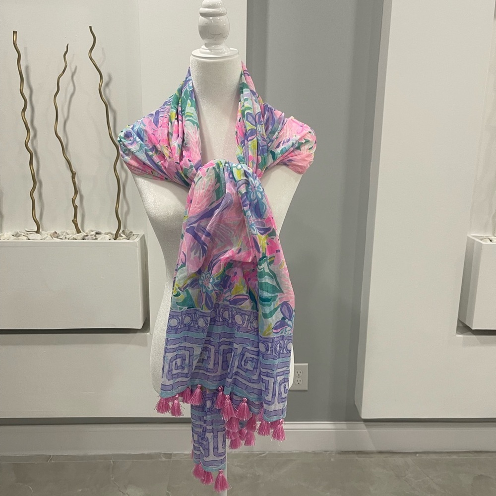 Lilly Pulitzer Pink and Purple Scarf